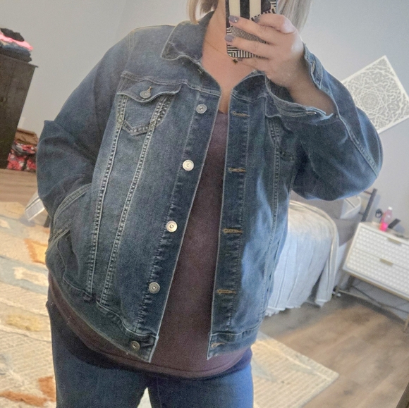 Torrid Dark Blue Denim Jacket - Classic Women's Jean Jacket - Picture 5 of 5